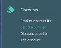 Discounts Menu
