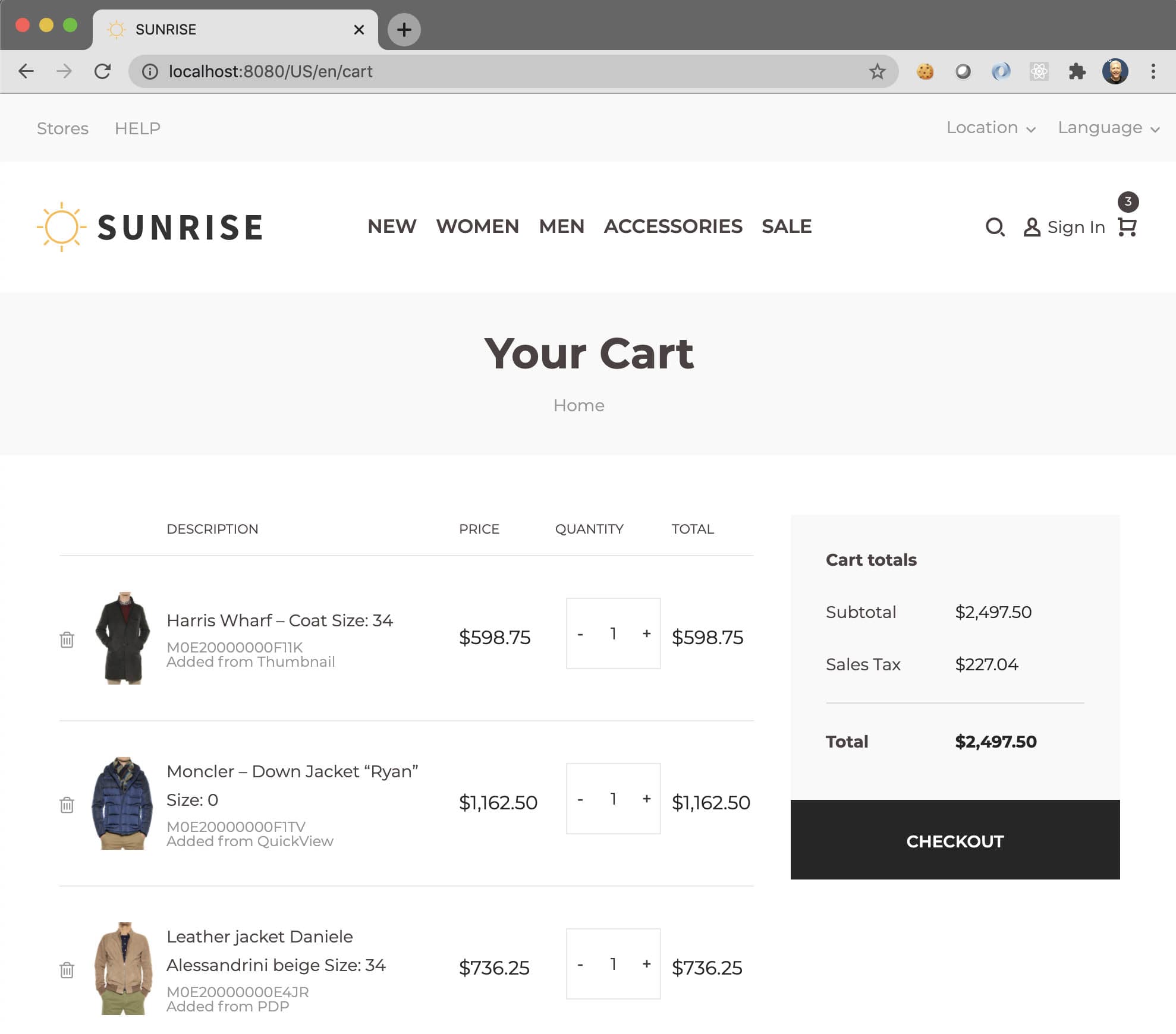 Sunrise Cart
